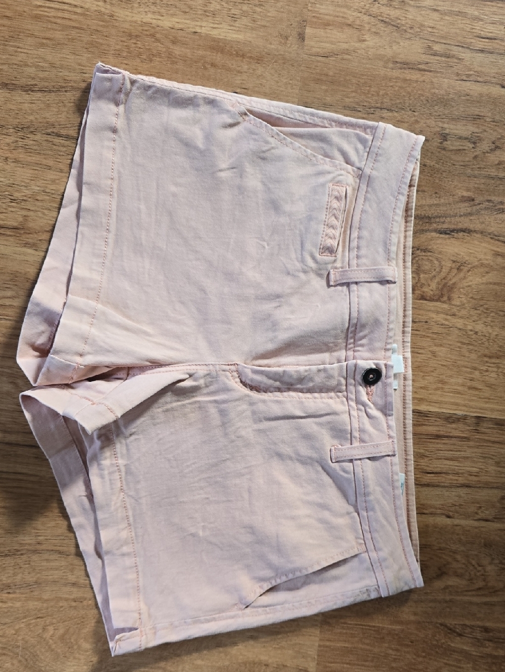 Market & Spruce Pale Pink High-Waist Cotton Shorts